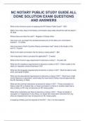 NC NOTARY PUBLIC STUDY GUIDE ALL DONE SOLUTION EXAM QUESTIONS AND ANSWERS