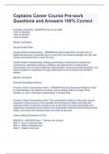 Captains Career Course Pre-work Questions and Answers 100&percnt; Correct