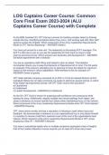 LOG Captains Career Course: Common Core Final Exam 2023-2024 (ALU Captains Career Course) with Complete 