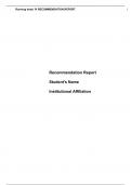 recommendation report