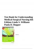 Test Bank Understanding Medical-Surgical Nursing 6th Edition Linda S&period; Williams Paula D&period; Hopper &vert;Test Bank Chapter 1-52&vert;