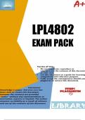 LPL4802 (MCQ) Exam Pack 2023
