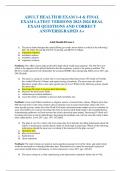 ADULT HEALTH lll EXAM 1-4 & FINAL  EXAM LATEST VERSIONS 2023-2024 REAL  EXAM QUESTIONS AND CORRECT ANSWERS&vert;GRADED A&plus; 