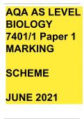 AQA AS BIOLOGY 7401&sol;1 Paper 1 