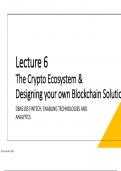The Crypto Ecosystem & Designing your own Blockchain Solution