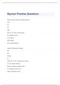 Ryanair Practise Questions  With Answers