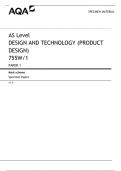 AS Level DESIGN AND TECHNOLOGY &lpar;PRODUCT DESIGN&rpar; 755W&sol;1 PAPER 1