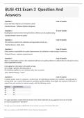 BUSI 411 Exam 3 &ndash; Question And Answers