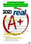 C214 OA Exam Financial Management at Western Governors University &lpar;C214 OA&rpar; Latest Update 2023
