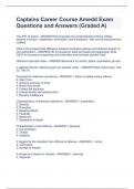 Captains Career Course Amedd Exam Questions and Answers &lpar;Graded A&rpar;
