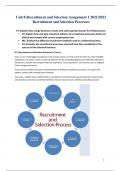 Unit 8 Recruitment and Selection Assignment 1 2021/2022 Recruitment and Selection Processes 