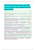 Exam NHA CCMA 2023 Actual Exam with 100&percnt; Correct Answers &lpar;Latest Updated Version&rpar; &lpar;Recent Exam&rpar; 