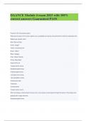 DAANCE Module 4 exam 2023 with 100&percnt; correct answers Guaranteed PASS