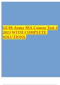 GCSS-Army SSA Course Test 1 2023 WITH COMPLETE SOLUTIONS.