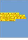 CMGT 410 - WEEK 5 - Apply: Post-Test EXAM 100+ QUESTIONS AND COMPLETE SOLUTIONS 2023.