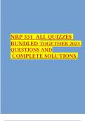 NRP 531 ALL QUIZZES BUNDLED TOGETHER 2023 QUESTIONS AND COMPLETE SOLUTIONS.