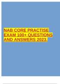 NAB CORE PRACTISE EXAM 100&plus; QUESTIONS AND ANSWERS 2023&period;