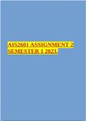 AIS2601 ASSIGNMENT 2 SEMESTER 1 2023.