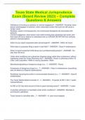 Texas State Medical Jurisprudence Exam (Board Review 2023) – Complete Questions & Answers 
