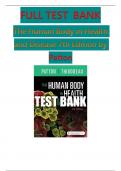 FULL TEST  BANK  for The Human Body in Health and Disease 7th Edition by Patton 