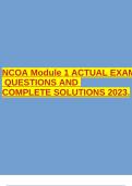 NCOA Module 1 ACTUAL EXAM QUESTIONS AND COMPLETE SOLUTIONS 2023&period;