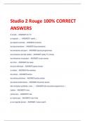 Studio 2 Rouge Studio 2 Rouge 100&percnt; CORRECT  ANSWERS