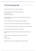 FL Civic Literacy Test exam 2023 with 100&percnt; correct answers