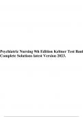 Psychiatric Nursing 9th Edition Keltner Test Bank Complete Solutions latest Version 2023.