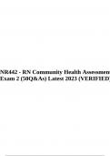 NR442 - RN Community Health Assessment Exam 2 (50Q&As) Latest 2023 (VERIFIED).