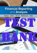 TEST BANK for Financial Reporting and Analysis, 8th Edition. By Revsine, Collins, Johnson, Mittelstaedt and Soffer. ISBN13: 9781260247848. (All 20 Chapters).