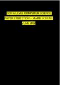 OCR A Level Computer Science H446&sol;02 > Algorithms and programming QUESTION PAPER &plus; MARK SCHEME June 2022 &vert; 100&percnt; Verified