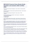 MCOLES Firearms Exam Study Guide Question and answers 2023 verified 2023