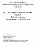 NCOI HEREXAMEN Managementvaardigheden - Reflectieverslag op Managementvaardigheden - Geslaagd mei 2023 (cijfer 8) - Management in zorg en welzijn