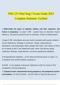 NSG 233 Med Surg 3 Exam Guide 2023 Complete Solutions Verified