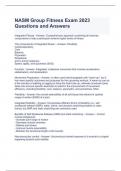 NASM Group Fitness Exam 2023 Questions and Answers