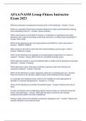 AFAA&sol;NASM Group Fitness Instructor Exam 2023