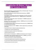 Straighterline US History 1 Exam 2 With Complete Solution