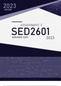 SED2601 ASSIGNMENT 3 2023 ANSWERS AND GUIDELINES