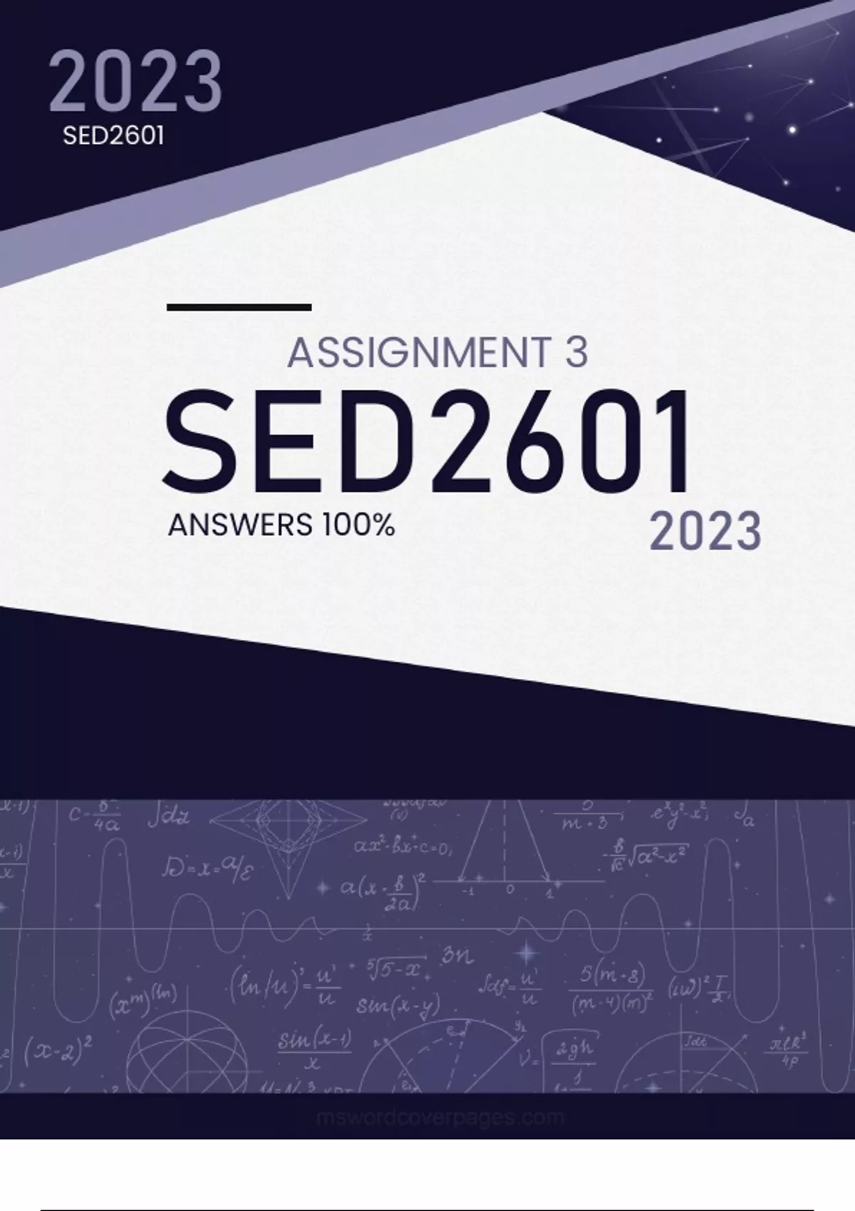 sed2601 assignment 3 2023