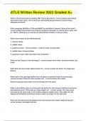 ATLS Written Review Latest 2023 Graded A&plus;