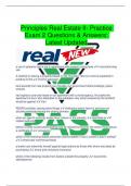 Principles Real Estate II- Practice Exam 2 Questions & Answers&colon; Latest Updated