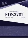 EDS3701 ASSIGNMENT 4 2023 ANSWERS AND GUIDELINES