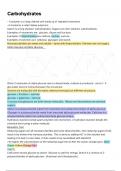 Biological Molecules - Carbohydrates
