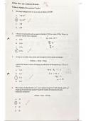 IB Chemistry SL Moles Calculations Mock Test (MARKED + ANSWERS)