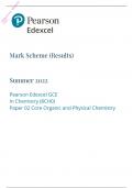 AS-Level June 2022 Chemistry PAPER 2: Core Organic and Physical Chemistry Mark Scheme