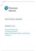 A-Level June 2022 Chemistry PAPER 2: Advanced Organic and Physical Chemistry Mark Scheme