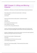 EMT Chapter 3- Lifting and Moving Patients &vert; Questions with 100 &percnt; Correct Answers &vert; Verified