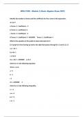 WGU C955 - Module 3; Basic Algebra Exam 2023