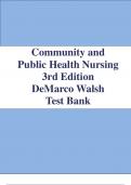 Community and Public Health Nursing 3rd Edition DeMarco Walsh Test Bank