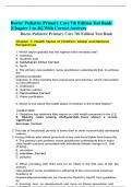 Burns' Pediatric Primary Care 7th Edition Test Bank [Chapter 1 to 46] With Correct Answers